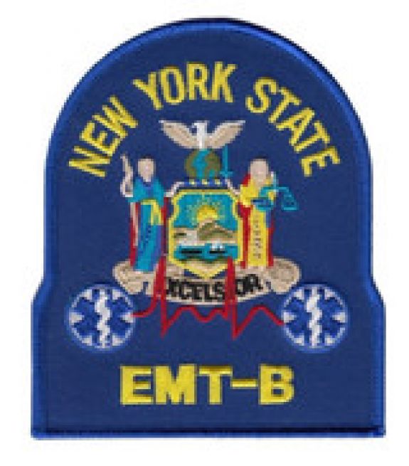 NEW YORK STATE EMT-B SHOULDER PATCH - SEW ON.